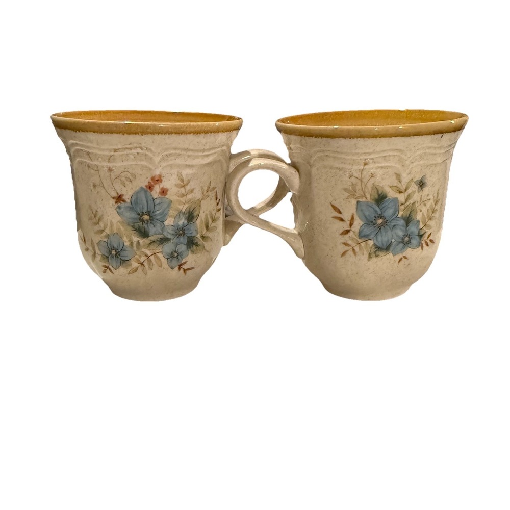 Vintage Mikasa Stoneware Garden Club‎ Day Dreams Coffee Cups EC 461